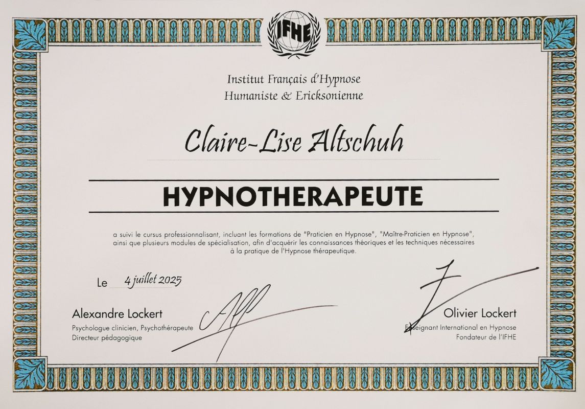 Diplomes - Diplôme Hypnothérapeute - acanthe.net